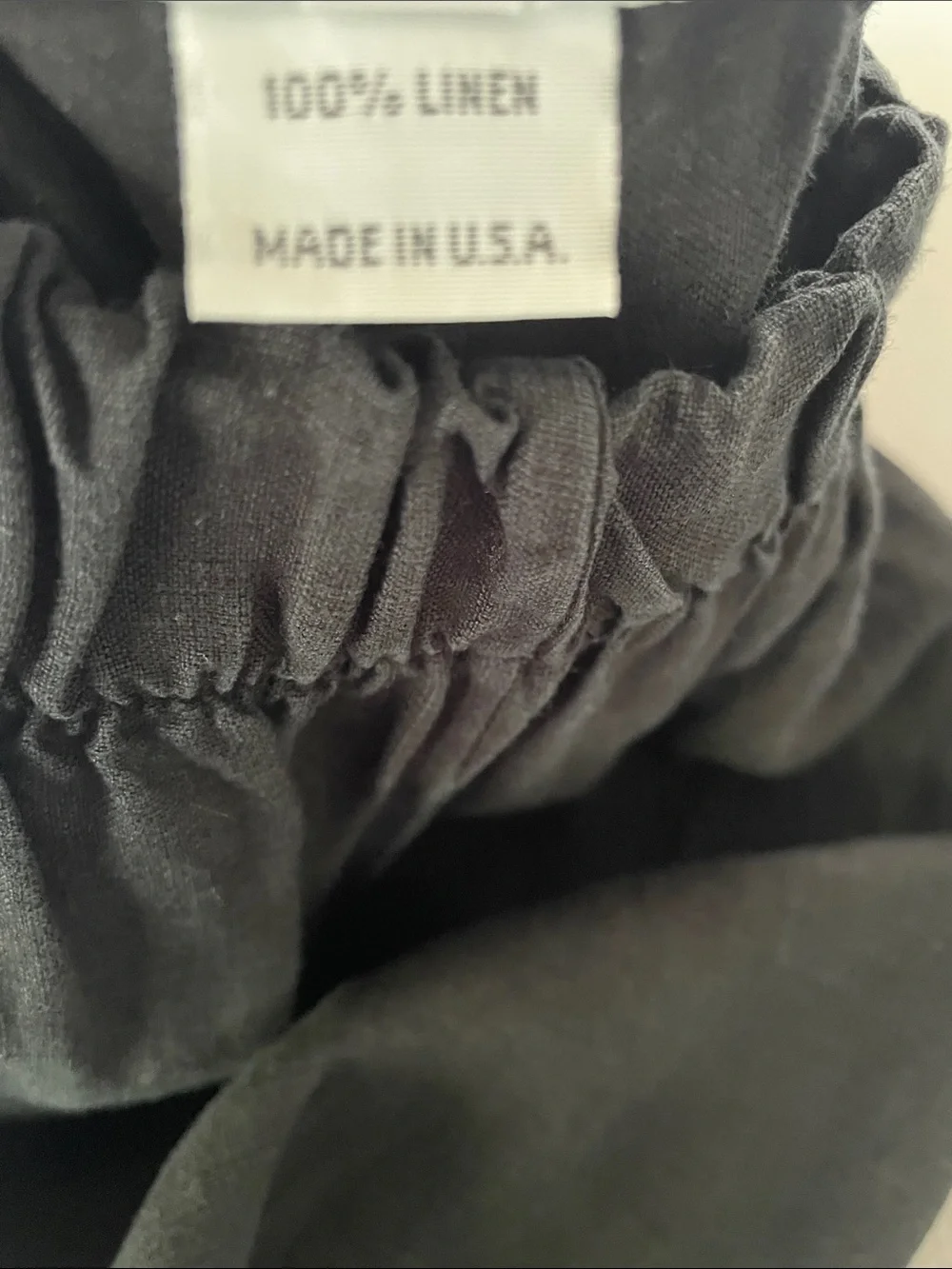Bryn Walker Black Elastic-Waist Linen Pants Size Medium - Picture 10 of 10